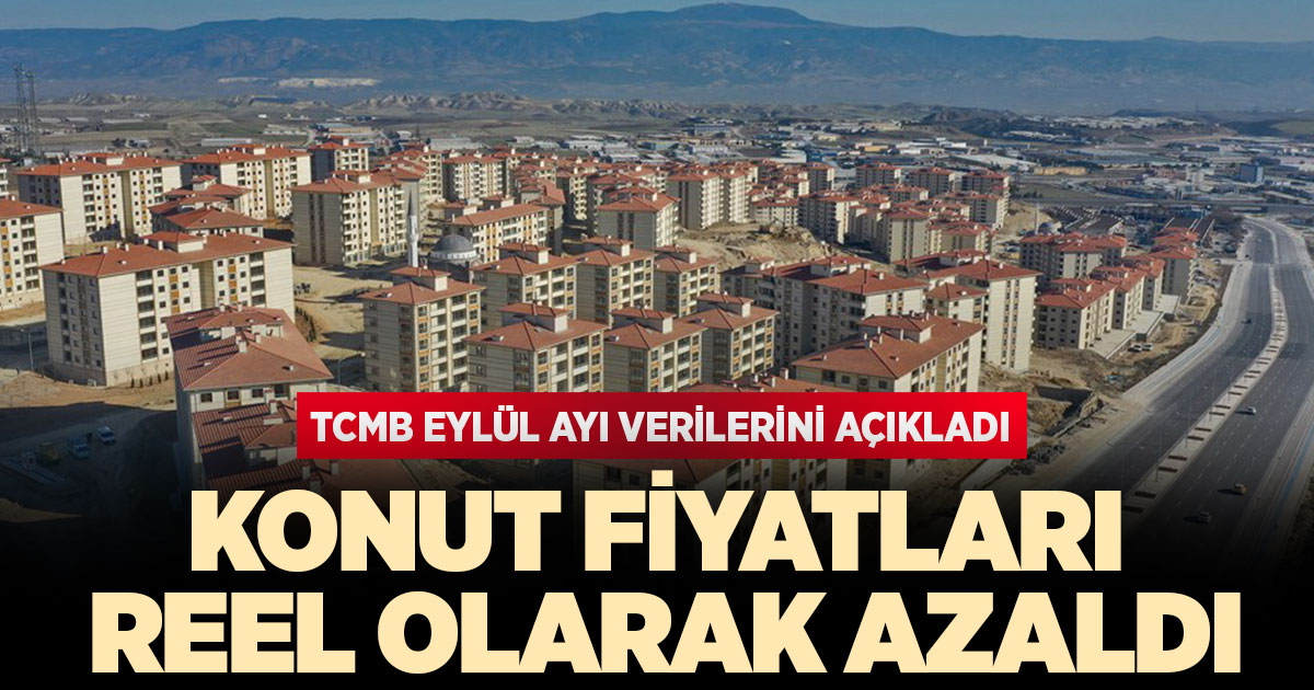 Konut fiyatları reel olarak azaldı