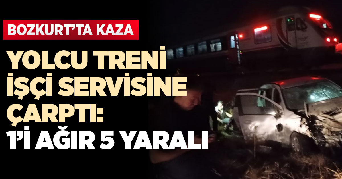 Yolcu treni işçi servisine çarptı: 1'i ağır 5 yaralı