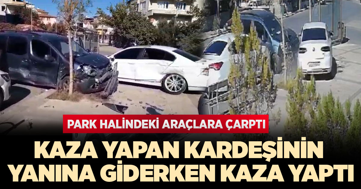 Kaza yapan kardeşinin yanına giderken kaza yaptı